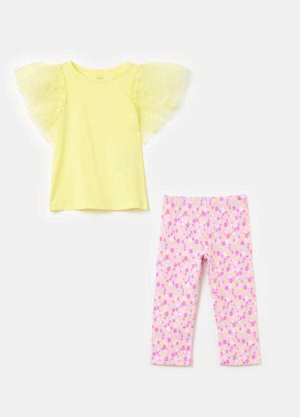 Ovs Jogging set con applicazione in tulle