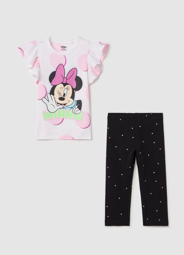 Ovs Jogging set con stampa Minnie e micro pois