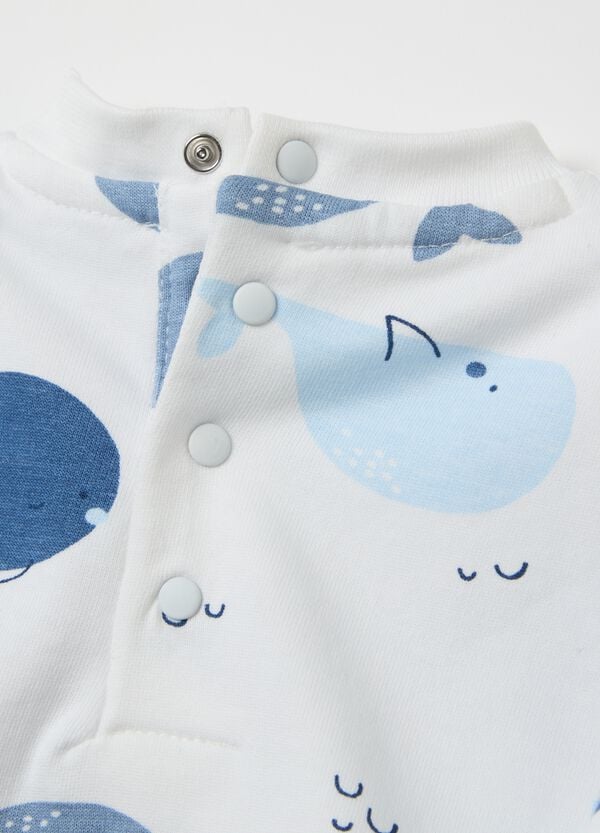 Ovs Jogging Set In Cotone Con Stampa Cetacei