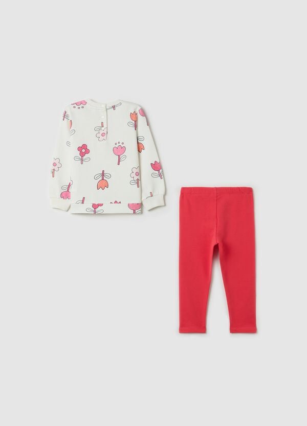 Ovs Jogging Set In Cotone Con Stampa Fiori