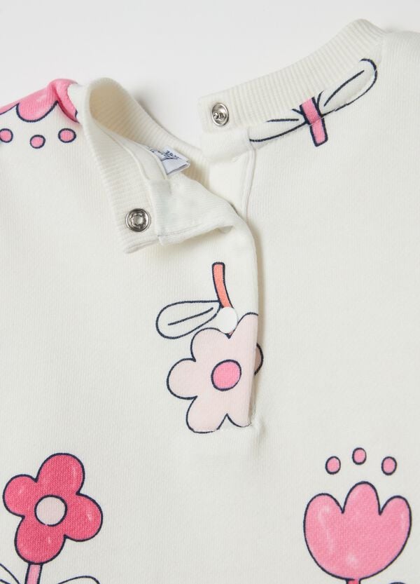 Ovs Jogging Set In Cotone Con Stampa Fiori