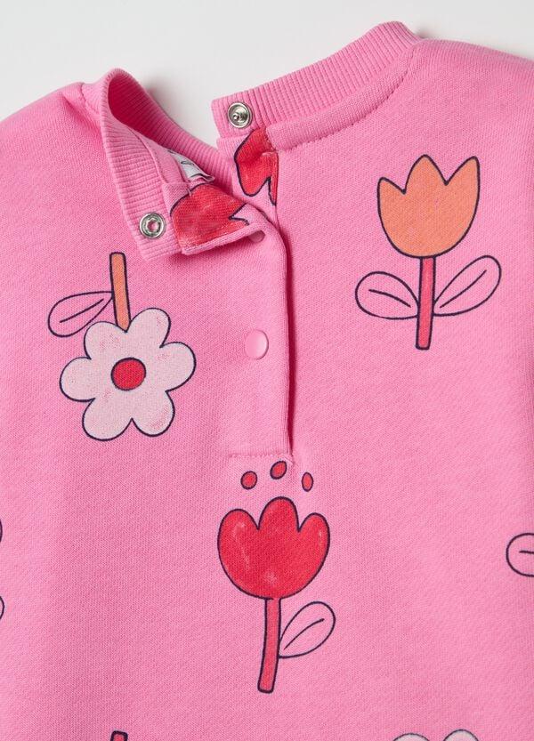 Ovs Jogging Set In Cotone Con Stampa Fiori