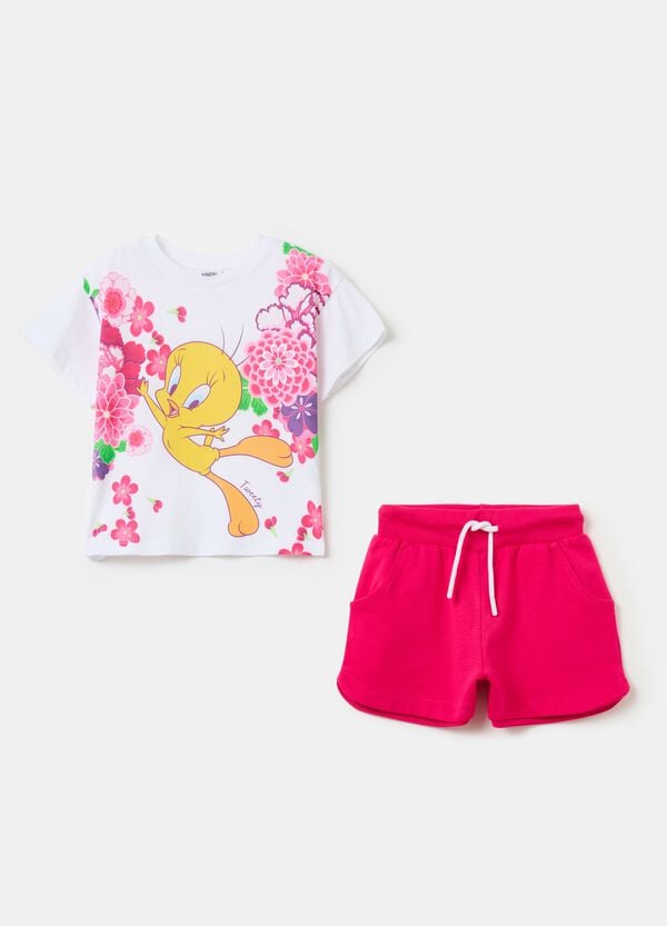 Ovs Jogging set in cotone con stampa Titti