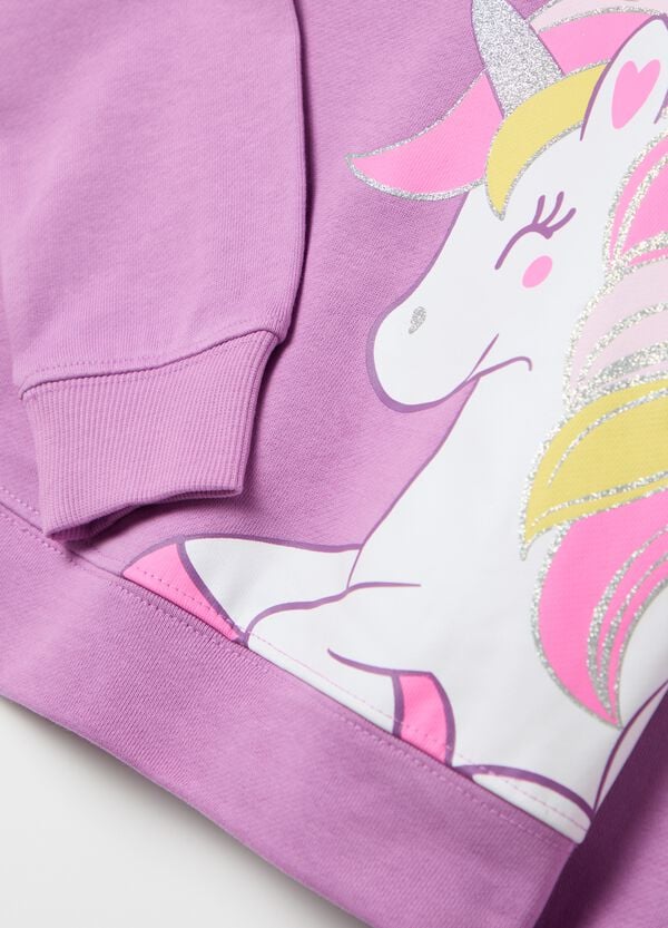 Ovs Jogging Set In Cotone Con Stampa Unicorno