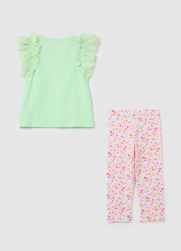 Ovs Jogging Set In Cotone Con Volant E Stampa
