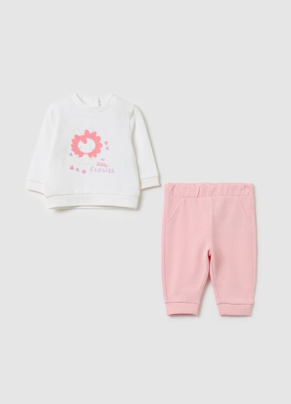 Ovs Jogging set in cotone "My little flower"