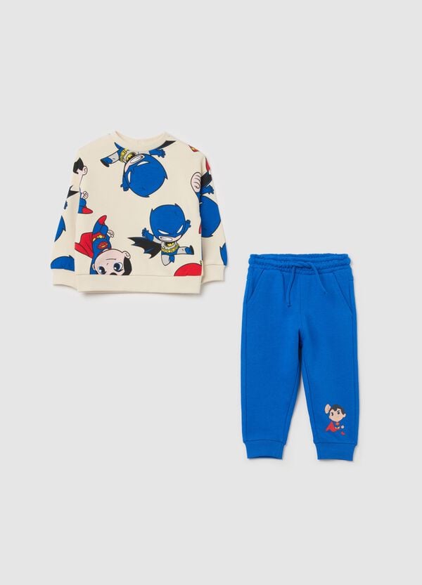 Ovs Jogging set in cotone stampa Batman e Superman