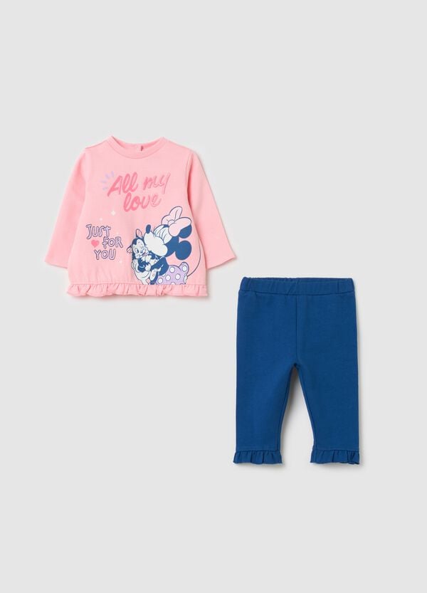 Ovs Jogging set in cotone stampa Minnie e Figaro