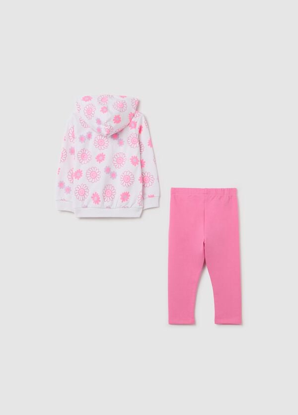 Ovs Jogging Set In Cotone Stretch Con Stampa Fiori