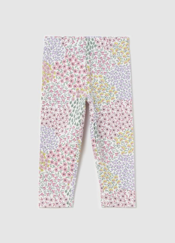 Ovs Legging floreali in cotone stretch