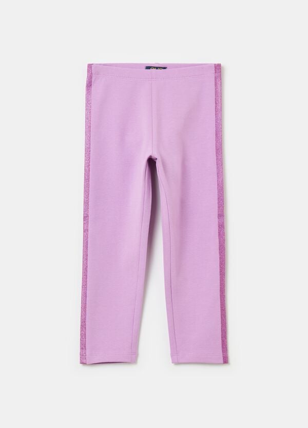 Ovs Leggings a tre quarti con bande glitter