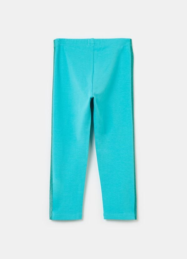 Ovs Leggings A Tre Quarti Con Bande Glitter