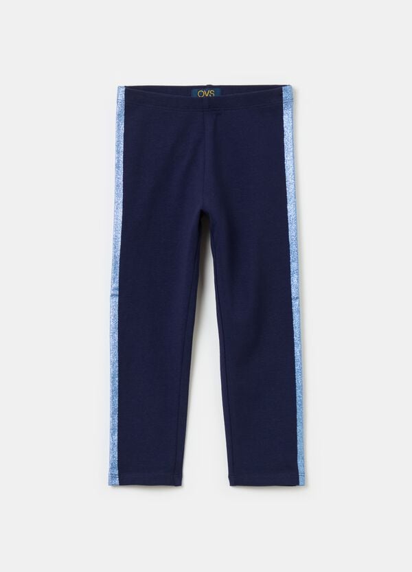 Ovs Leggings a tre quarti con bande glitter