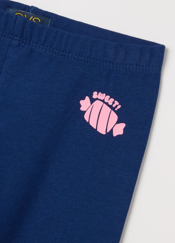 Ovs Leggings A Tre Quarti In Cotone Stretch