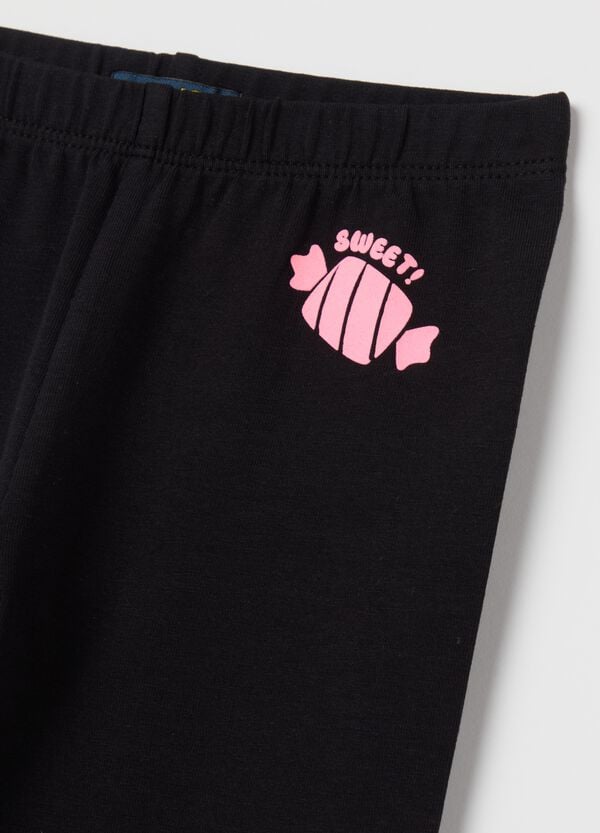 Ovs Leggings A Tre Quarti In Cotone Stretch