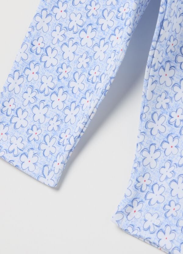 Ovs Leggings Con Fiocchetto E Stampa Fiorellini