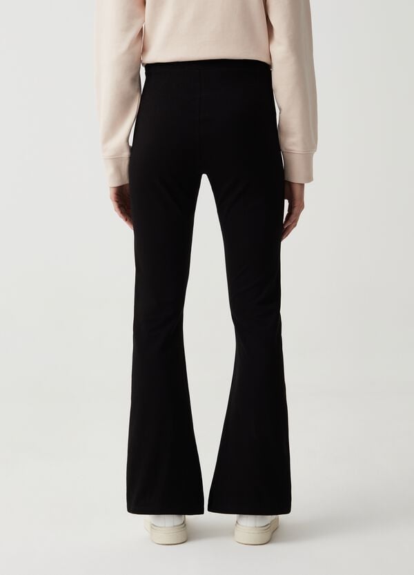 Ovs Leggings Essential Flare Fit In Cotone Stretch