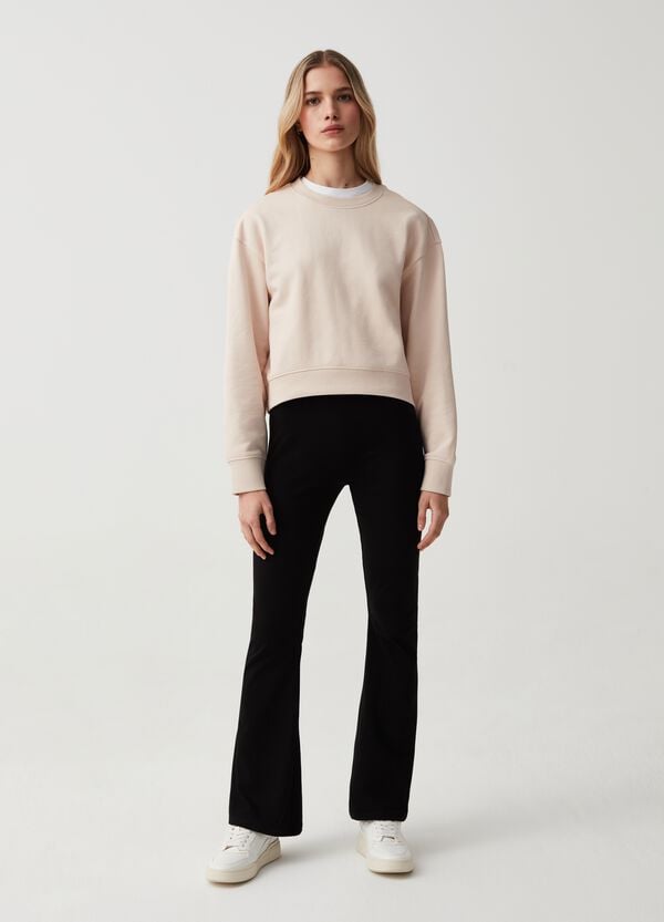 Ovs Leggings Essential Flare Fit In Cotone Stretch