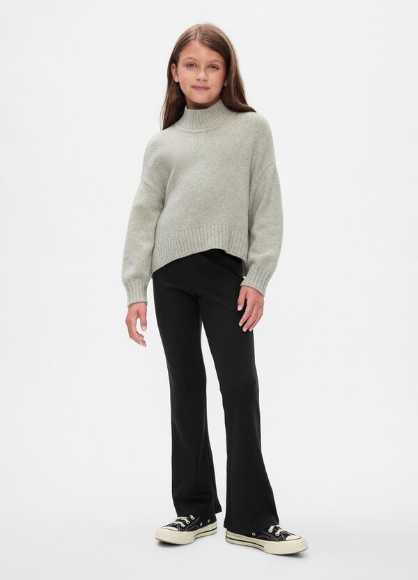 Ovs Leggings flare fit a coste piatte