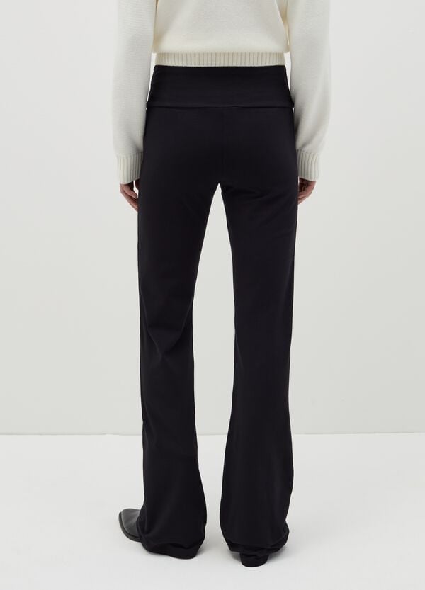 Ovs Leggings Flare Fit In Cotone Stretch