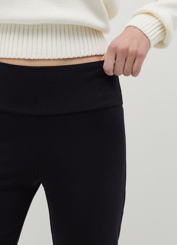 Ovs Leggings Flare Fit In Cotone Stretch