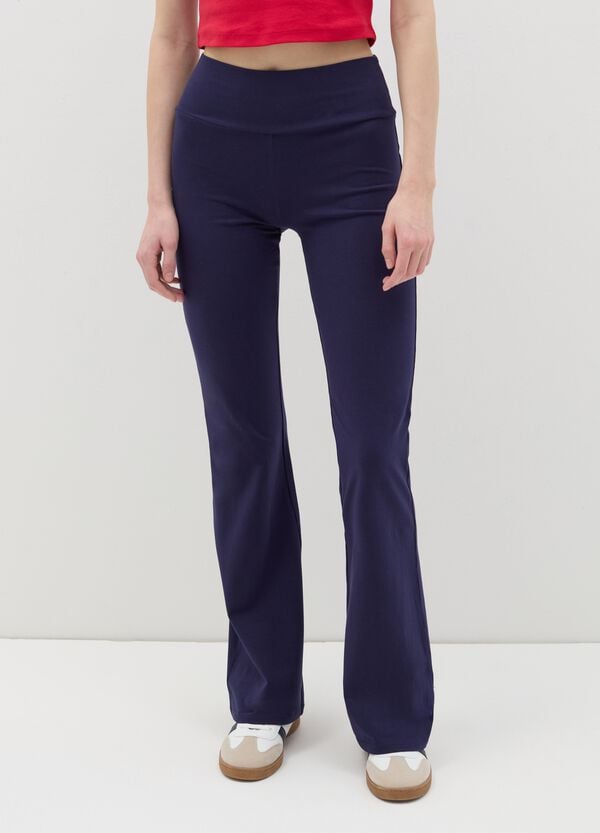 Ovs Leggings Flare Fit In Cotone Stretch