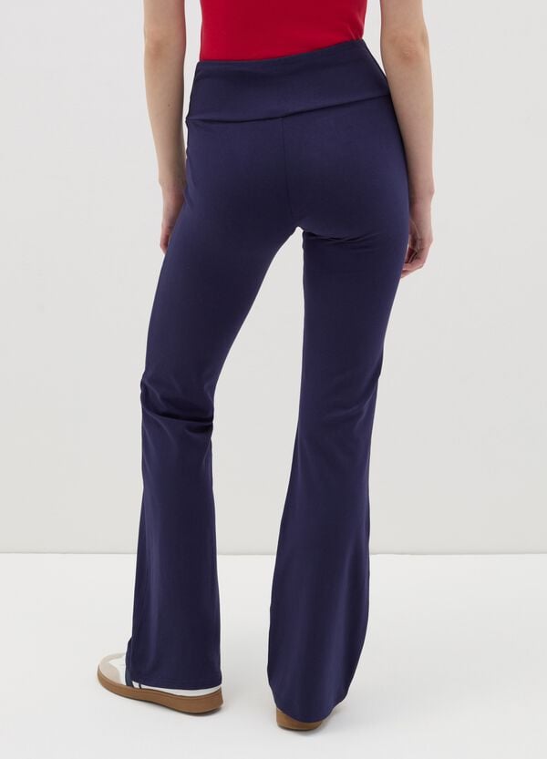 Ovs Leggings Flare Fit In Cotone Stretch