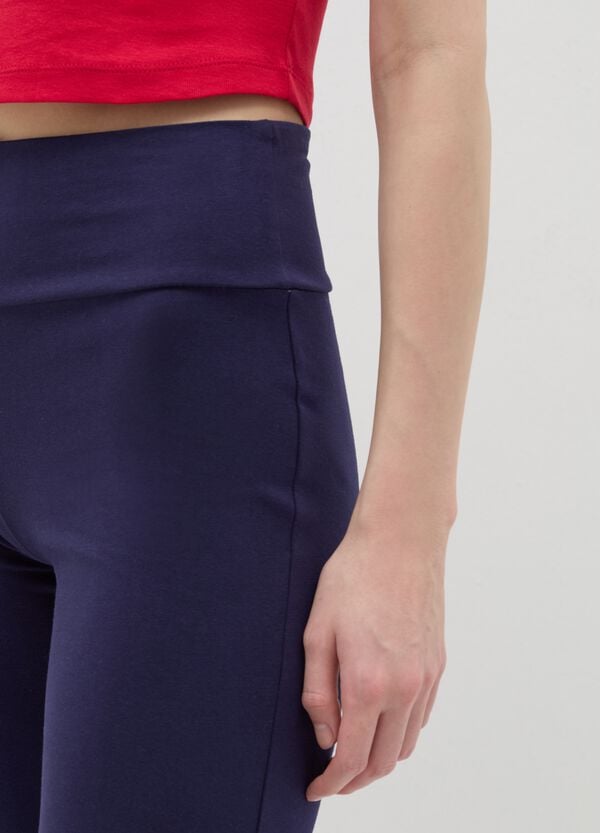 Ovs Leggings Flare Fit In Cotone Stretch