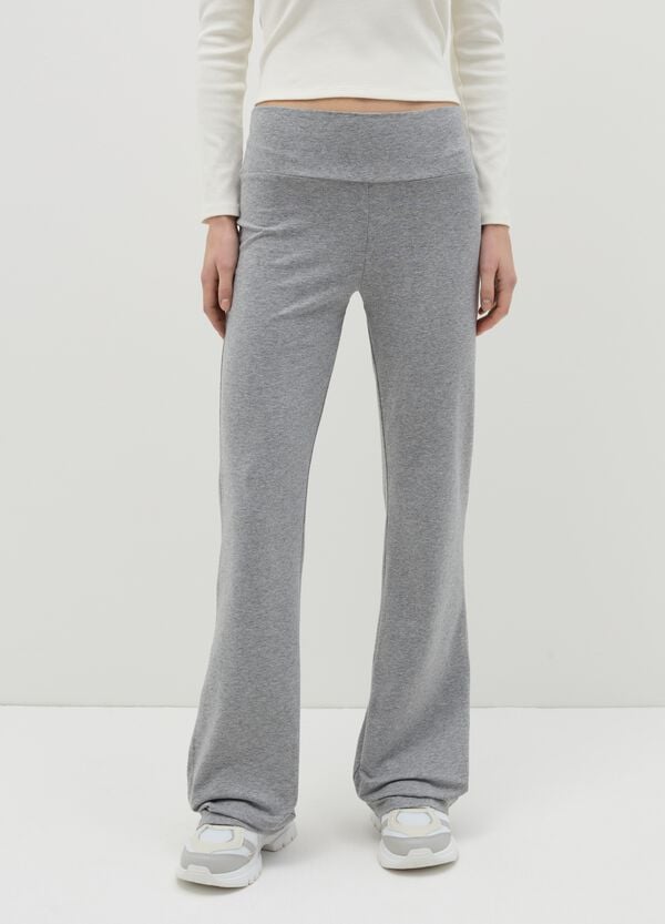 Ovs Leggings Flare Fit In Cotone Stretch