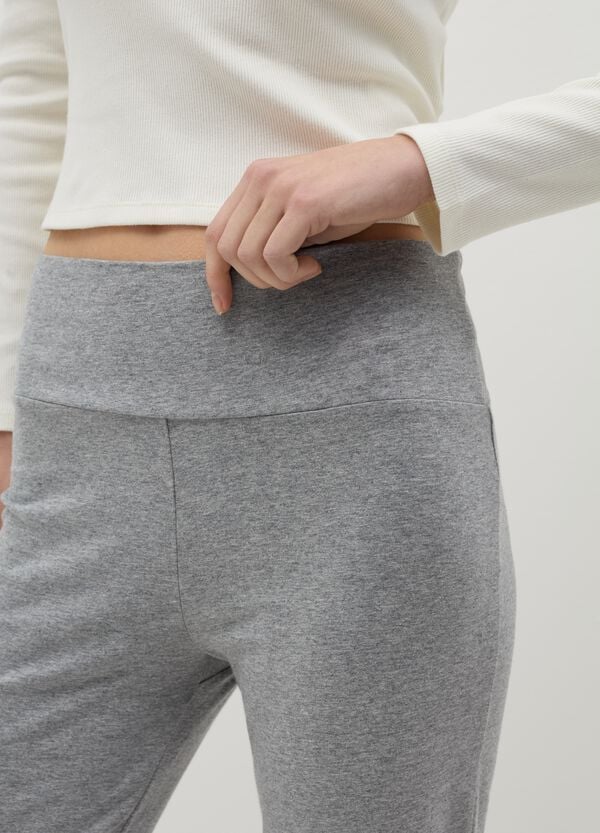 Ovs Leggings Flare Fit In Cotone Stretch