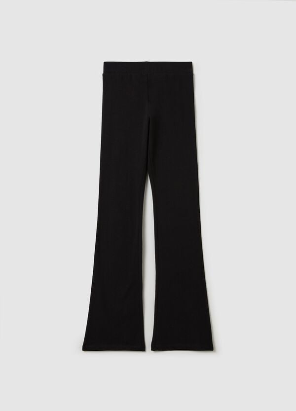 Ovs Leggings Flare Fit In Cotone Stretch