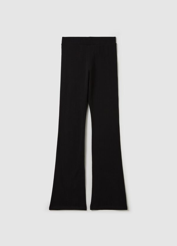 Ovs Leggings flare fit in cotone stretch