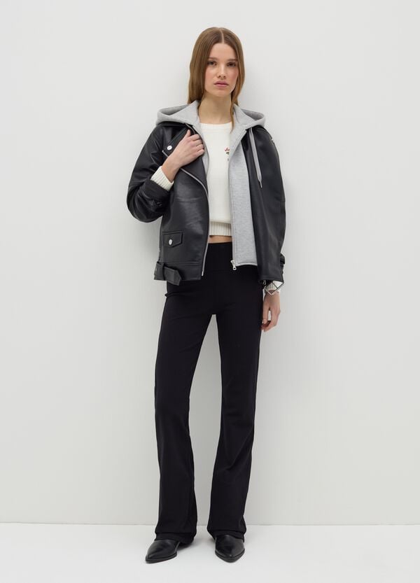 Ovs Leggings flare fit in cotone stretch