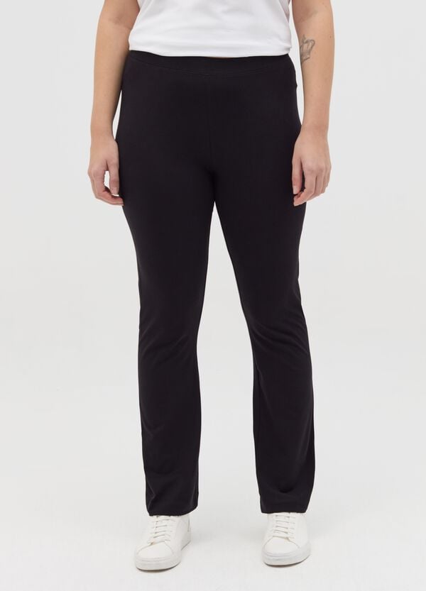 Ovs Leggings Flare Fit Stretch Curvy