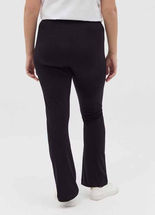 Ovs Leggings Flare Fit Stretch Curvy