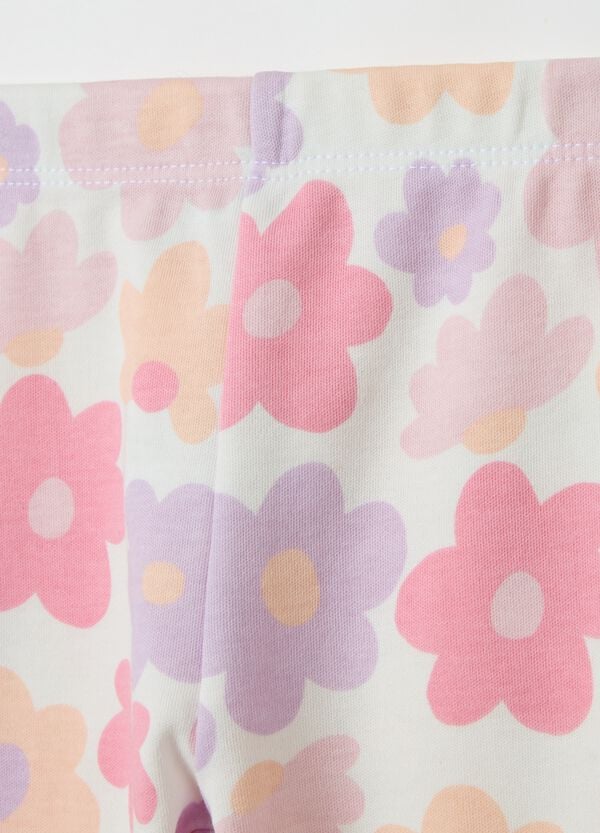 Ovs Leggings In Cotone Con Stampa Fiori