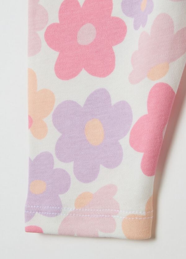 Ovs Leggings In Cotone Con Stampa Fiori