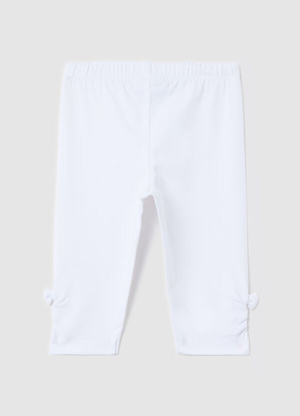 Ovs Leggings In Cotone Stretch Con Fiocchetti
