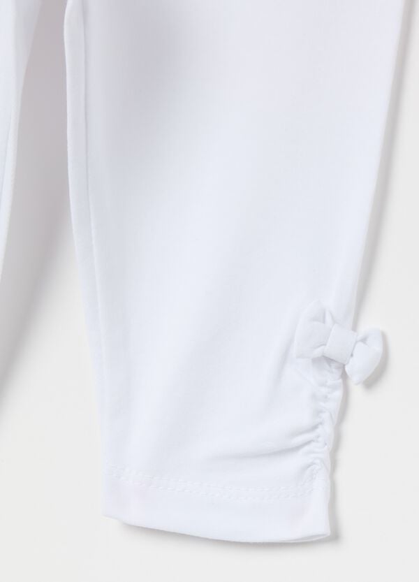Ovs Leggings In Cotone Stretch Con Fiocchetti