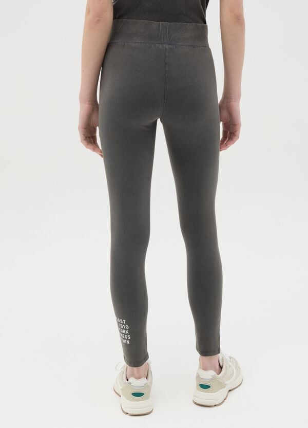 Ovs Leggings In Cotone Stretch Con Stampa