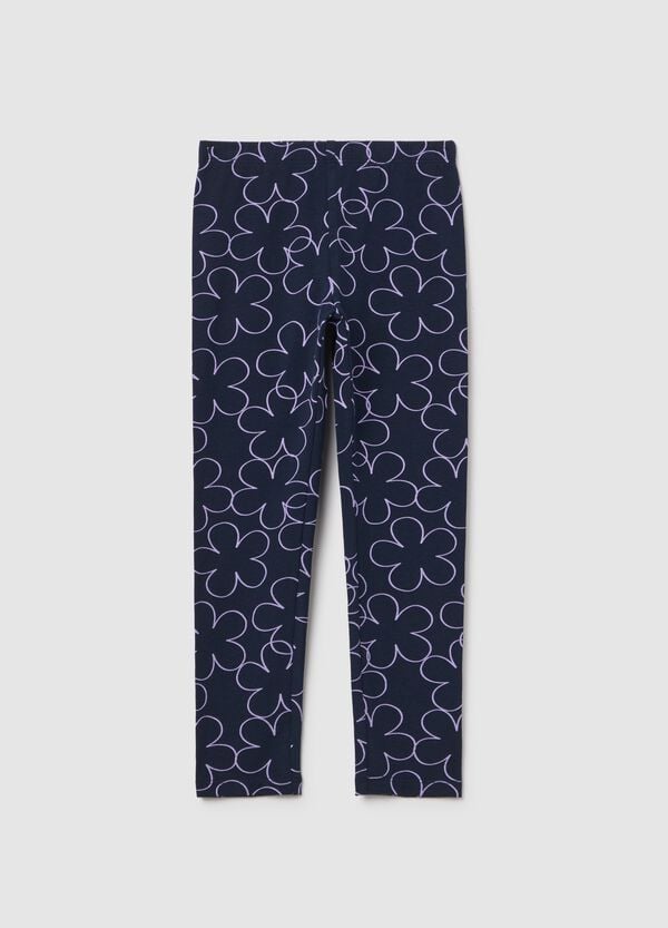 Ovs Leggings in cotone stretch con stampa