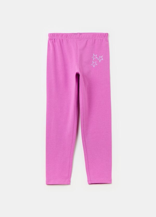 Ovs Leggings in cotone stretch con stampa