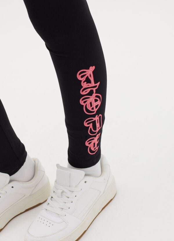 Ovs Leggings In Cotone Stretch Con Stampa