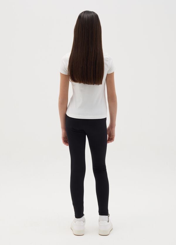 Ovs Leggings In Cotone Stretch Con Stampa