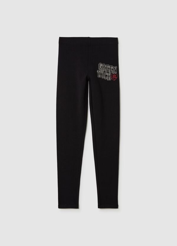 Ovs Leggings in cotone stretch con stampa
