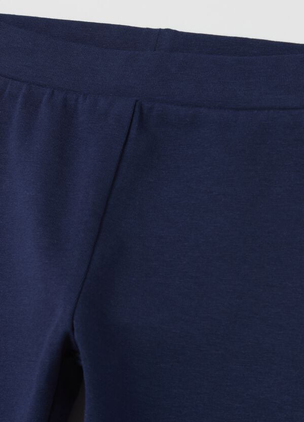 Ovs Leggings In Cotone Stretch Con Strass