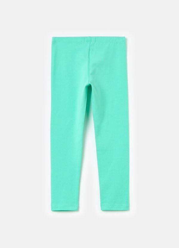Ovs Leggings In Cotone Stretch Con Strass