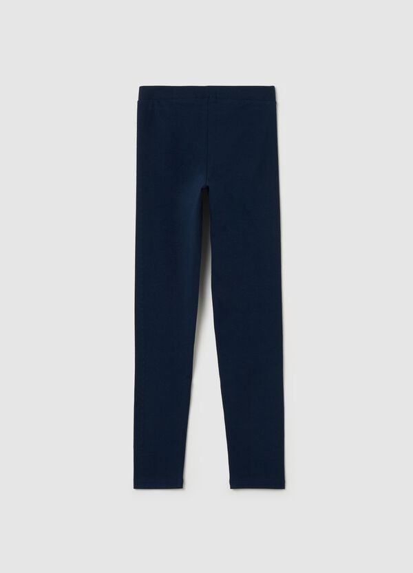 Ovs Leggings In Cotone Stretch Con Strass