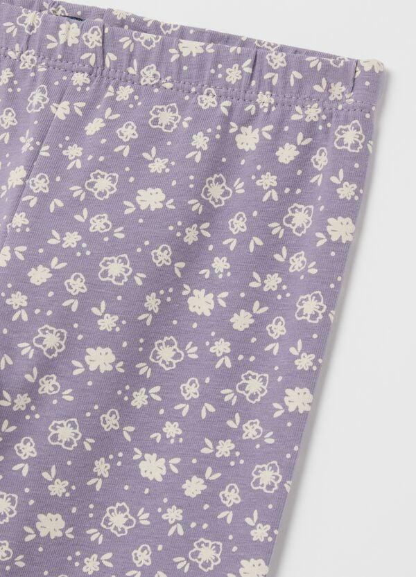 Ovs Leggings In Cotone Stretch Stampa Fiorellini