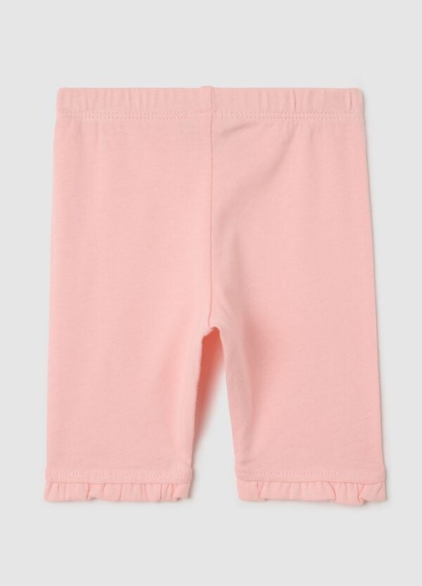 Ovs Leggings Rosa A Tre Quarti In Cotone